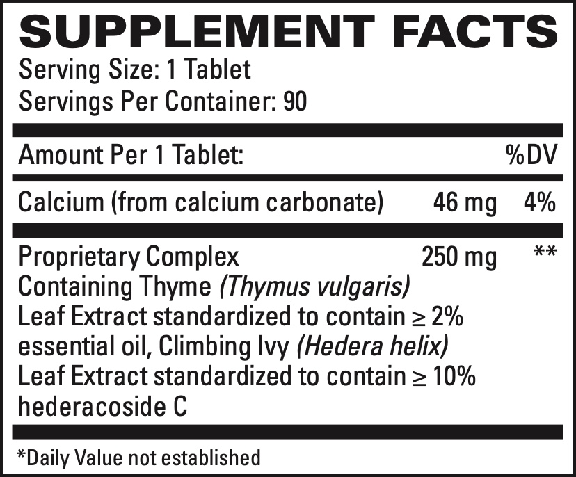 Resiratory Relief Supplement Facts
