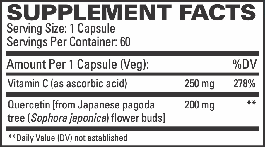 Quercetin Extra Strength supplement facts