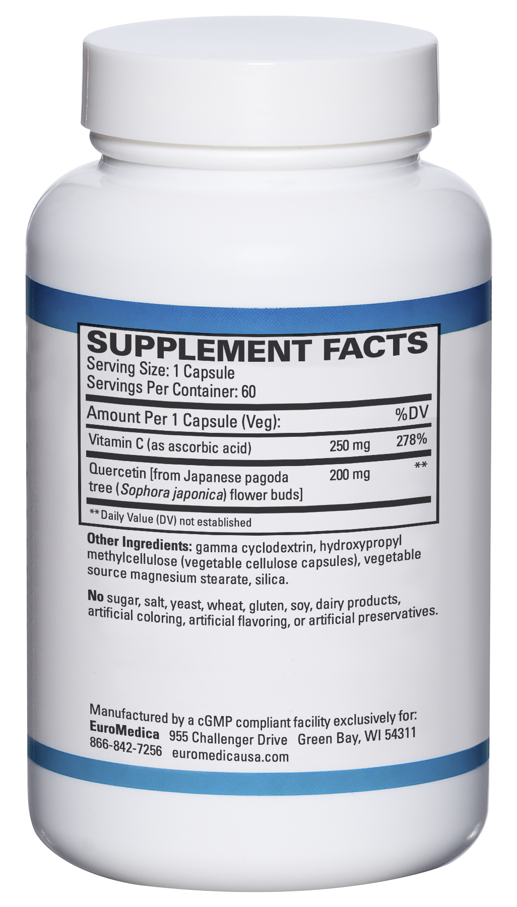 Quercetin Extra Strength bottle side