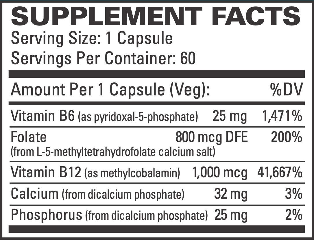 Active B complex supplement facts