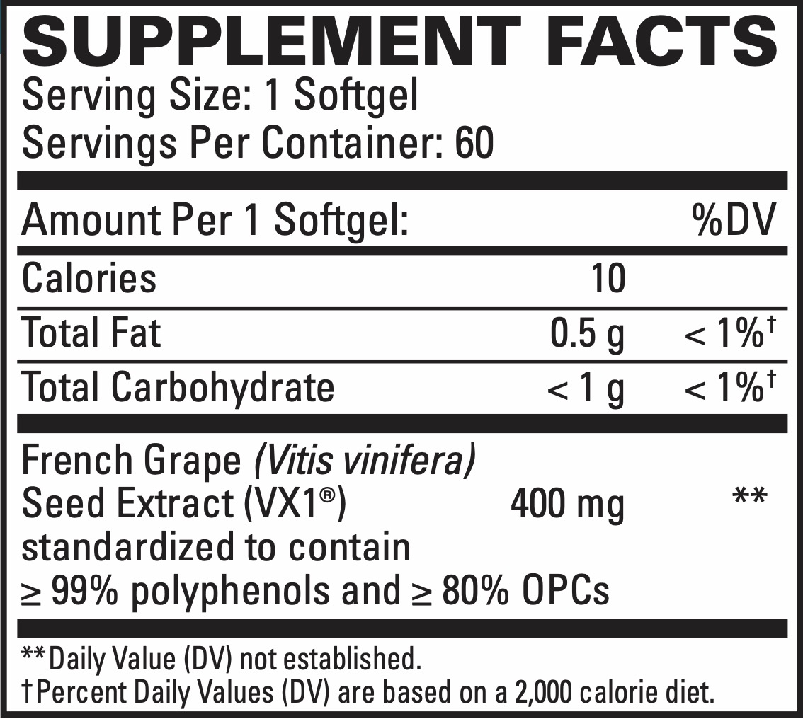 Clinical OPC supplement facts