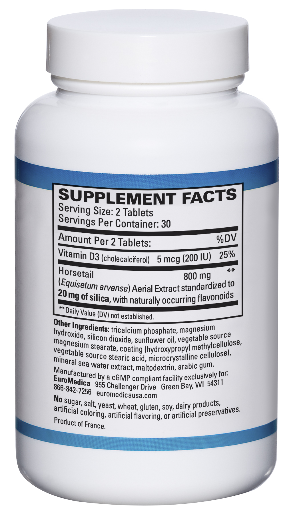 Silica-20 bottle side